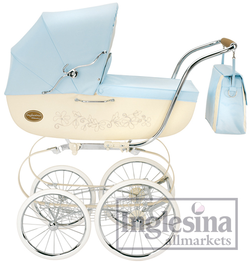 Детская коляска Inglesina Classica Azzurro + сумка