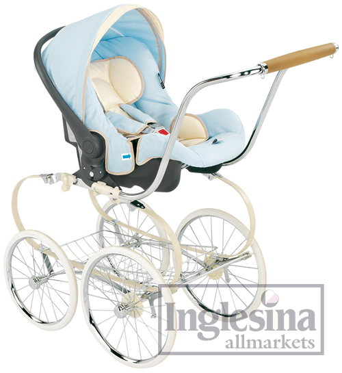 Детская коляска Inglesina Classica Azzurro + автокресло Inglesina Moovy